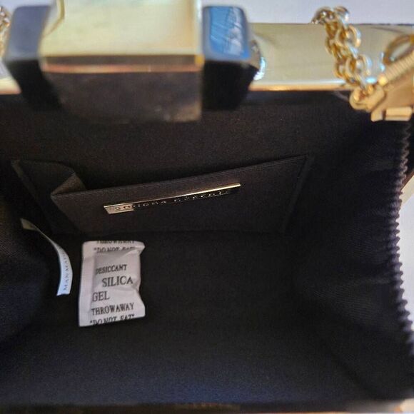 Sondra Roberts Womens Faux Snake Convertible Clutch Shoulder Bag Purse Brown - Picture 7 of 13